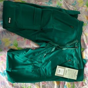 Greys Anatomy Scrub Pants — XXS Cargo Style in Hunter Green